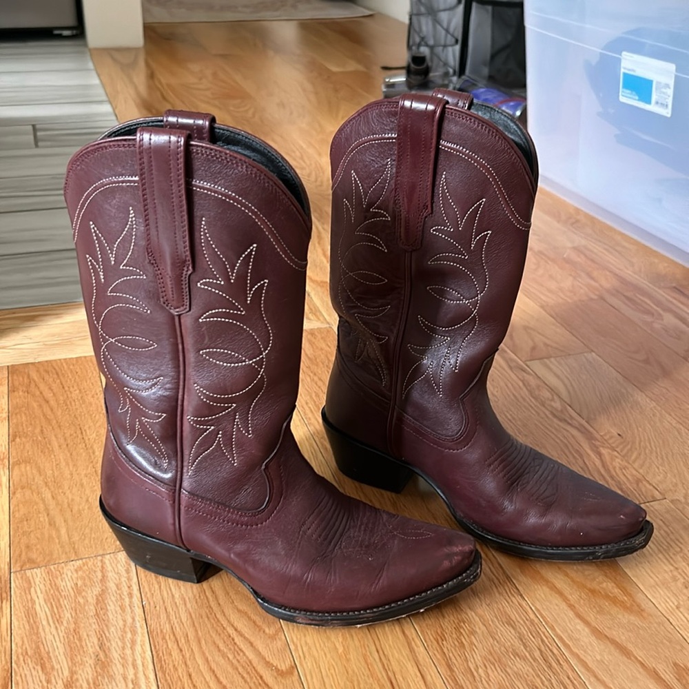 Red Tecovas Boots
